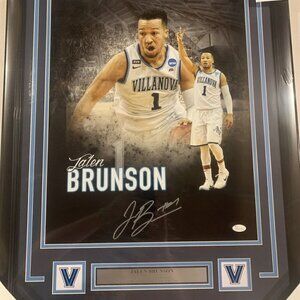 Jalen Brunson autograph signed Villanova Wildcats 16x20 photo framed JSA